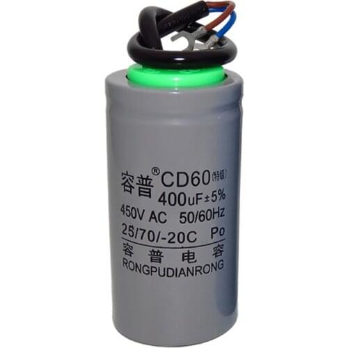 Paper core CD60 motor start capacitor 100/150/200/250/300/350/400UF single-phase motor capacitor 450V