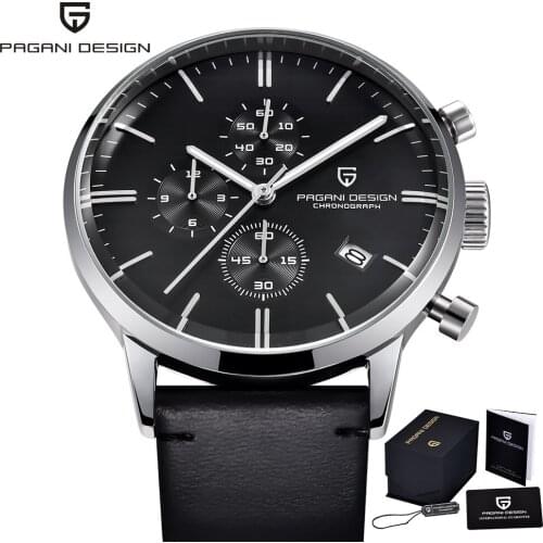 PAGANI Design Watch Mens Top Luxury Brand Mens Quartz Watch Retro Style Fashion Leather Strap Multifunctional Waterproof Watch