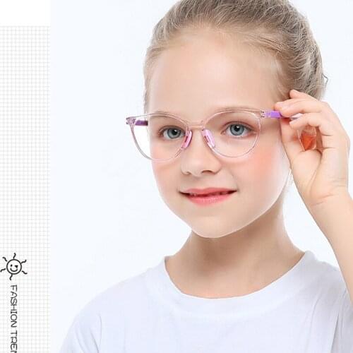 Kids Blue Light Blocking Computer Glasses Cat Eye Anti Blue Rays Eyeglasses Boys Girls Glasses Frame Eyewear