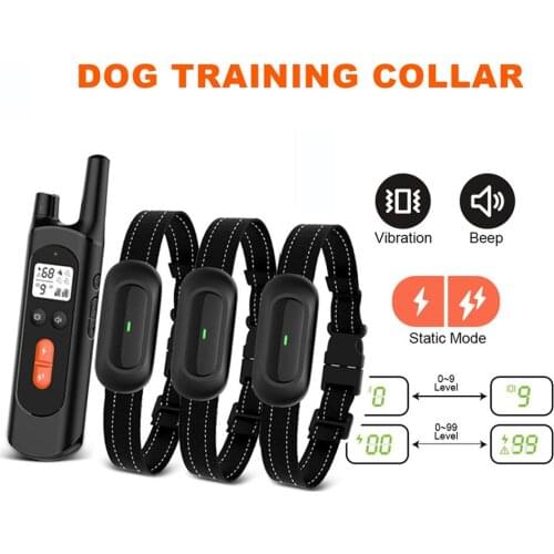 For 3 Puppies 16OOF Waterproof Remote Control Ultrasonic Automatic Dog Training Device