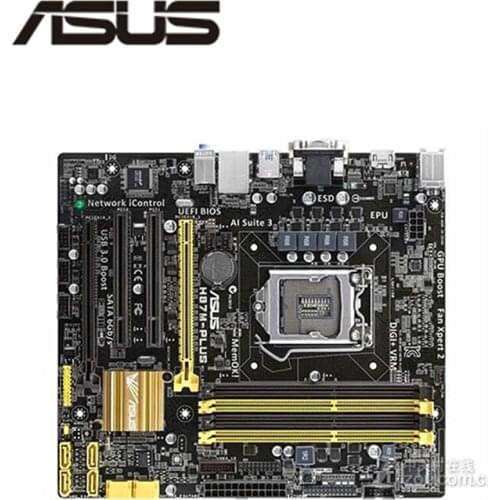 For Asus H87M-PLUS Desktop Motherboard H87 LGA 1150 For Core i7 i5 i3 DDR3 SATA3 USB3.0 HDMI Mini-ITX Original Used Mainboard