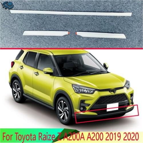 For Toyota Raize Z A200A A200 2019 2020 ABS Chrome Plated Before The Bar Bumper Cover Shield Trim Molding Lower Grille