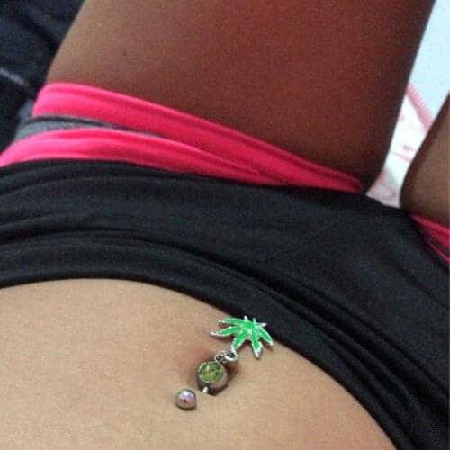 1PC Crystal Jamaica Dangling Navel Belly Button Rings Sexy Belly Piercing Bar Surgical Steel 14G Woman Body Jewelry Barbell Gift