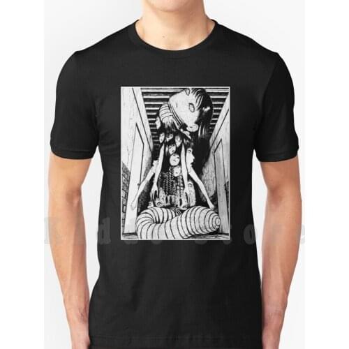 Junji Ito Collection Uzumaki T Shirt Diy Big Size 100% Cotton Junji Tags Tomie Ito Junji Ito Horror Ghost Demon Girls Cute