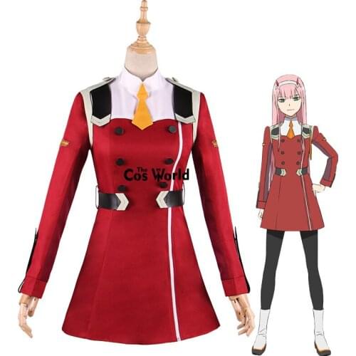DARLING in the FRANXX ZERO TWO Dress Uniform Outfit Anime Cosplay Costumes