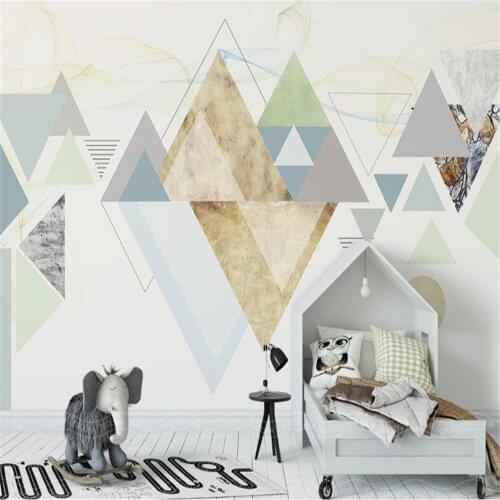 Milofi customized large 3D wallpaper mural Nordic modern minimalist personality geometric mural TV decoration background wall