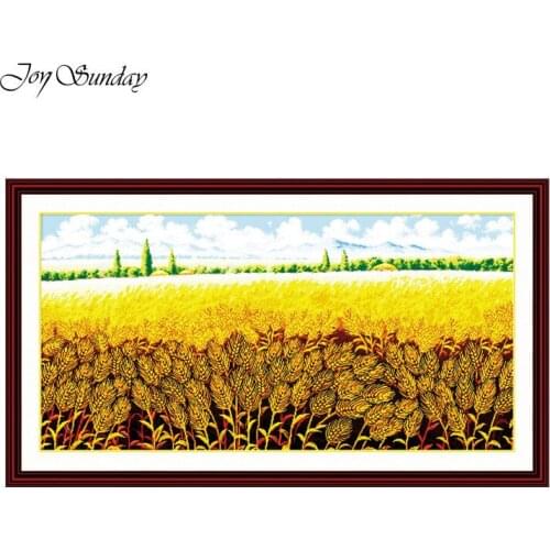 Bumper Harvest Joy Sunday Cross Stitch Patterns 11ct 14ct Printed Cross Stitch Kit Counted Cross Stitch Landscape Embroidery Kit