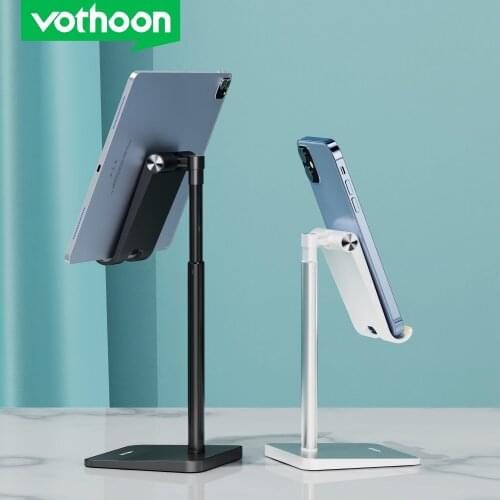 Vothoon Desktop Mobile Phone Holder Stand for iPhone iPad Adjustable Metal Tablet Foldable Table Cell Phone Stand Holder