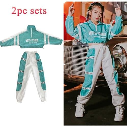 Hip Hop Dance Costumes Kids Stage Performance Clothing Children Modern Street Dancing Wear Girls Jazz Outfits girls dance clothe