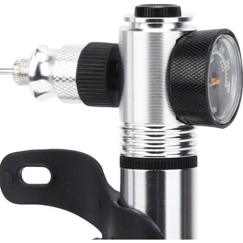 300PSI Wake New Mini Two-Way Bike Pump Portable High Pressure Bicycle Pump Cycling Accessories-Silver