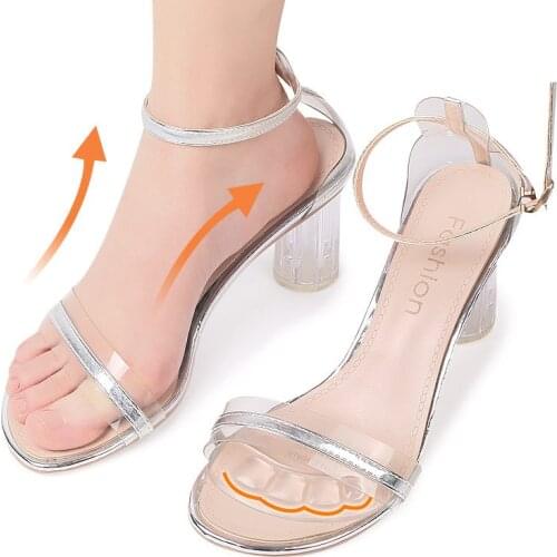 High-heeled Shoes Anti-wear Stickersheel Flop Gel Pad Foot High Sandals For Forefoot Sticker Silicone Self 1pair Non Insoles