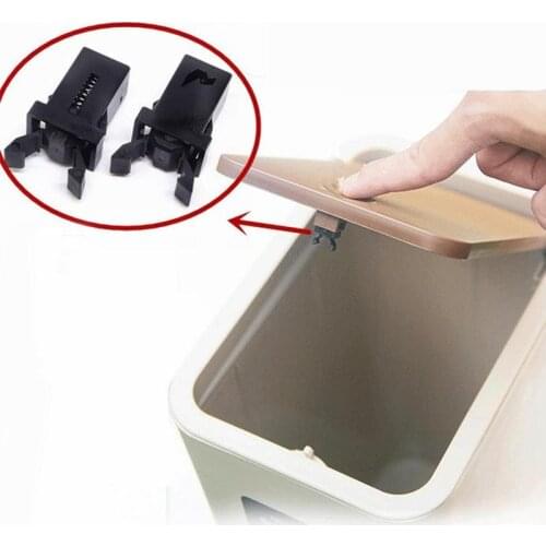 1pcs Trash Can Plastic Lock Self-locking Switch Replacement Bin Clip Catch Compatible Lid Repair Latch Toilet Lid Switch