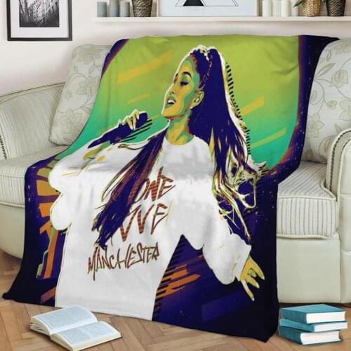 Ariana Grande 3D Print Plush Blanket Throw On Sofa Home Decor Soft Warmth Washable Nap Blanket Dropshipping