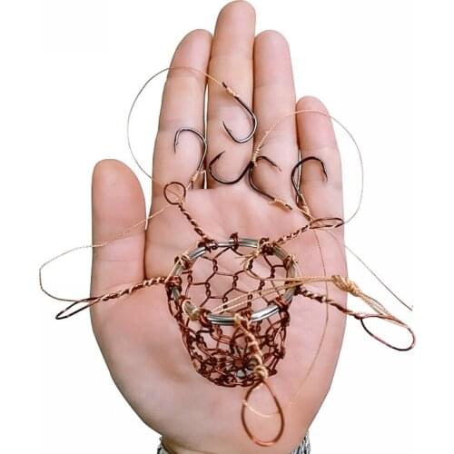 1set basket type fishhook fishing tackle with connector and 5pcs explosion hook for silver carp fishing supplier