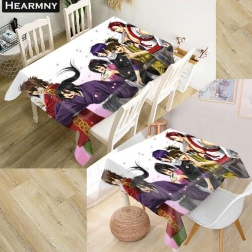 Customize 3D Tablecloth Hakuouki Oxford Cloth Dust-proof Rectangular Table Cover For Party Home Decor 100X140cm175x175cm