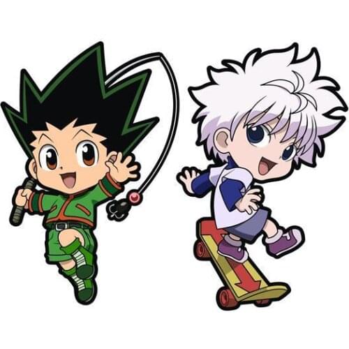 Cartoon Hunter Gon and Killua Car Body Car Sticker Macbook Anime Sticker Good Quality Waterproof Sun Protection Anti-UV