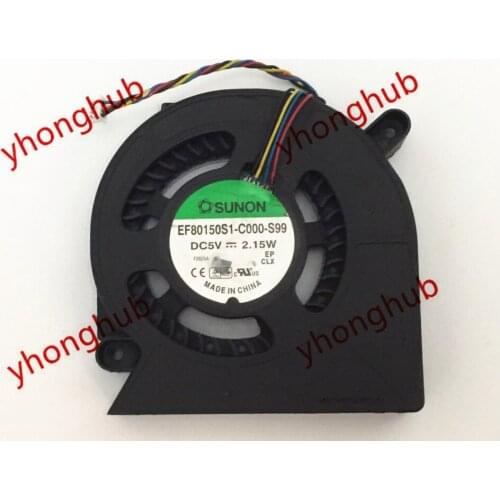 SUNON EF80150S1-C000-S99 DC 5V 2.15W 4-wire Server Laptop Cooling Fan