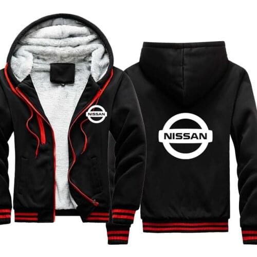 2021 NEW Fashion winter velvet thickening Mens Hoodies Nissan car logo printing Sweatshirt Casual Sweatshirt