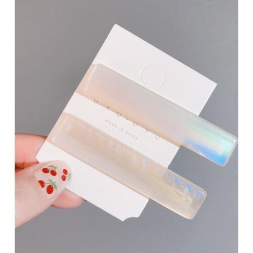 2Pcs / Set2020 Spring And Summer New Girl Heart Hairpin Ins Korean Version Simple Acrylic Duckbill Clip Hair Accessories