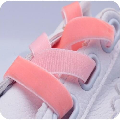 1.27cm(1/2") Women Flat Velvet Ribbon Shoelaces One Side Hiking Walking Dance Boots Shoes Laces For Kids And Adults