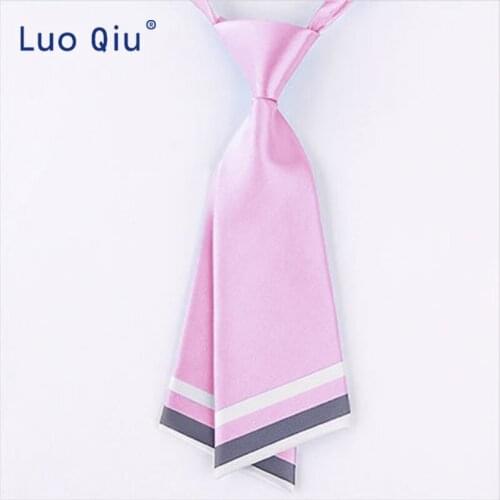 Women Accesorios Silk Ladies Professional School Style Student JK Uniform Uniform Double Knife Tie Rayon Sailor Dance Tie