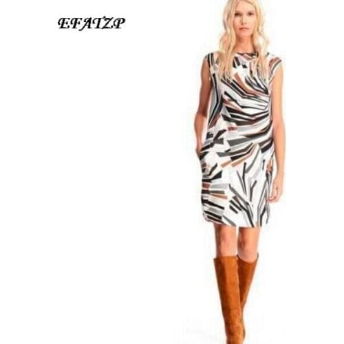 New 2015 Summer Runway Designer Womens short sleeves fashion Geometry Printed XXL Stretch Jersey Dress is free shipping