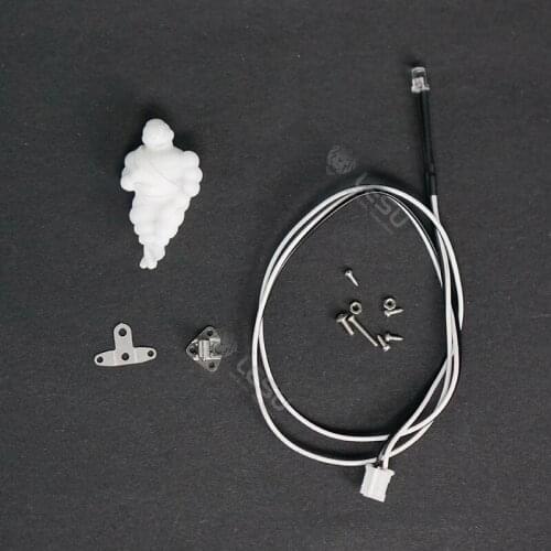 1/14 Rc Truck Tamiya Trailer Tractor Car Body Shell Decorated Part Tire People Doll Lighting Modified Model