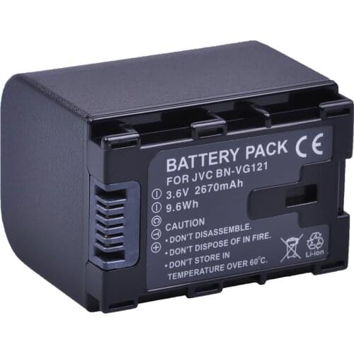 1pc 2670mAh BN-VG121 VG121 BNVG121 Battery for JVC GZ-HD620 GZ-HD500 GZ-HM320 GZ-HM550 GZ-HM860 GZ-HM960 GZ-HM9