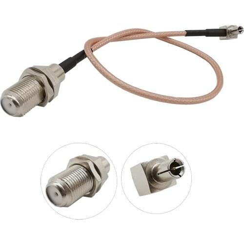 1Pcs F Female Jack to TS9 Male Plug Right Angle RG316 Coaxial Cable Pigtail Antenna Connector TS9-F Adapter 10CM-30CM