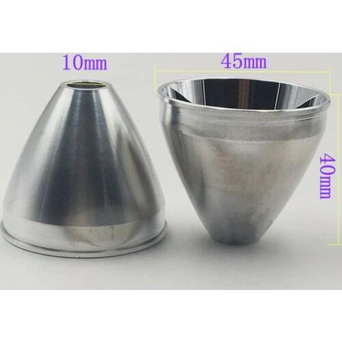 10PCS 45*40*10 Aluminum LED Reflector Cup High Power Bow for CREE XHP-70led Flashlight Torch DIY