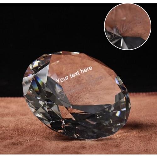 120mm Clear Crystal Diamond Stone Glass Diamond Gem Paperweight Wedding Centerpiece Gifts Party Decoration