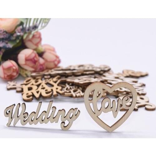 15pcs/lot Wood Love Mr Mrs Wedding Wooden Word Decorative Letters Team Bride To Be Wedding Party Decoration Photobooth DIY Craft