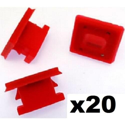 20x For BMW Dashboard Trim Strip Grommet. Red Clips for Dash Insert. E46 E83 E65 E66
