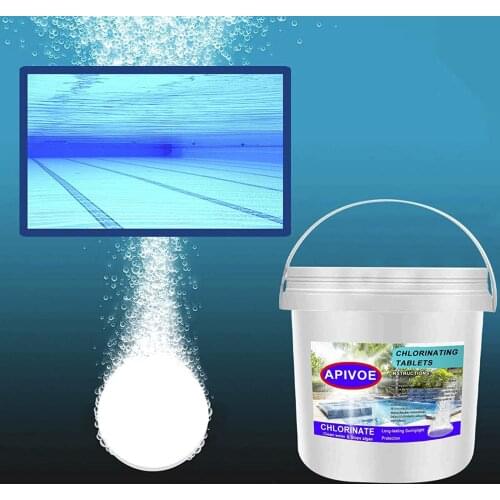 300pcs Multipurpose Chlorine Effervescent Cleaning Tablet For Swimming Pool Chlorination Swimming Pool Water Tester #T1P