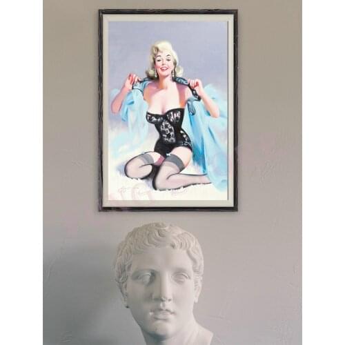 330 Vintage Beautiful Pin-up Girl Classic Picture Custom Silk Poster Home Deco Wall Art Christmas Gift