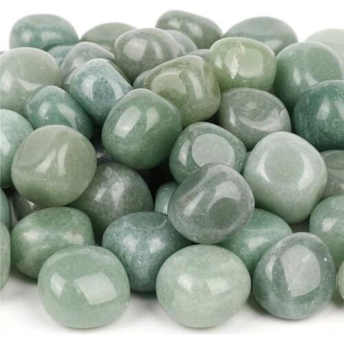 500g 2-2.5cm Green Aventurine Natural Stones Crystal Tumbled Divination Chakra Energy Stones Home Decor
