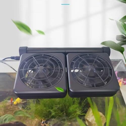 Aquarium Fish Tank Cooling Fan System Chiller Control Reduce Water Temperature 2 Fans Set Cooler Marine Aquarium Cooler EU/US