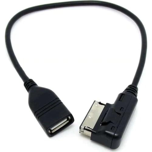 AMI to USB Female Interface Audio AUX Adapter Data Wire for Audi A6LA4LA5A8LQ3Q5Q7 audio cable transfer wiring music interface