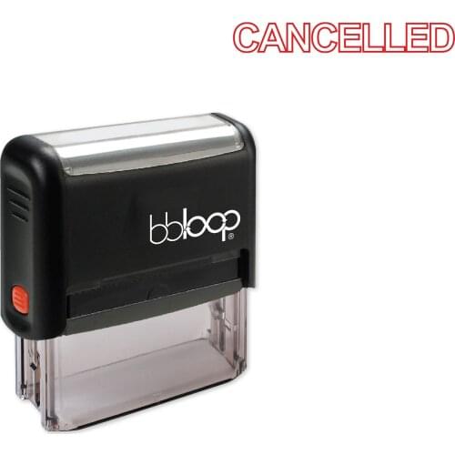 Bbloop Cancelled w/outline border Style Font and Design Self-Ink