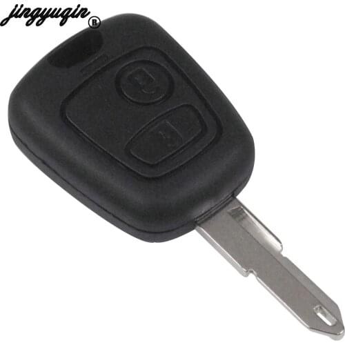 Jingyuqin NE73 Blade Remote Key Fob Case For PEUGEOT 206 For Citroen 2 Buttons Key Shell