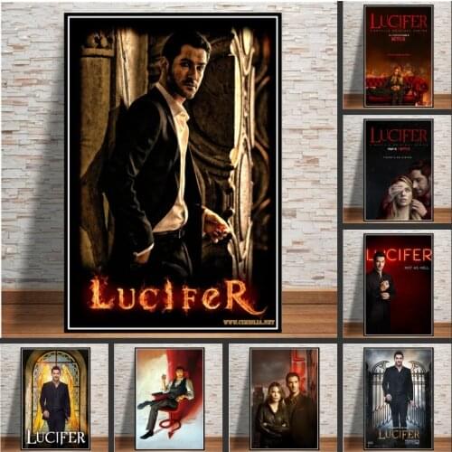 TV Series New Lucifer Show New Season Art Posters and Prints Painting Art Pictures on The Wall for Living Room Home Decoration
