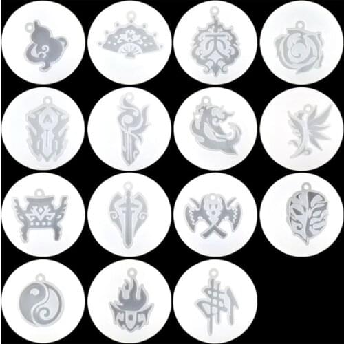 Chinese Style Tai-chi Jade Pendant Buddhism Silicone Mold Resin DIY Jewelry Mold W0YA