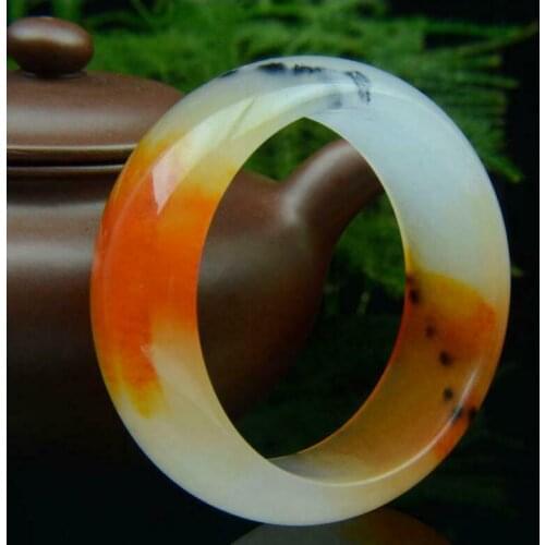 Beautiful 100% Natural Colour JADE Jadeite Beads Bangle Bracelet Size 56-62mm Fine Jewelry > Bangles