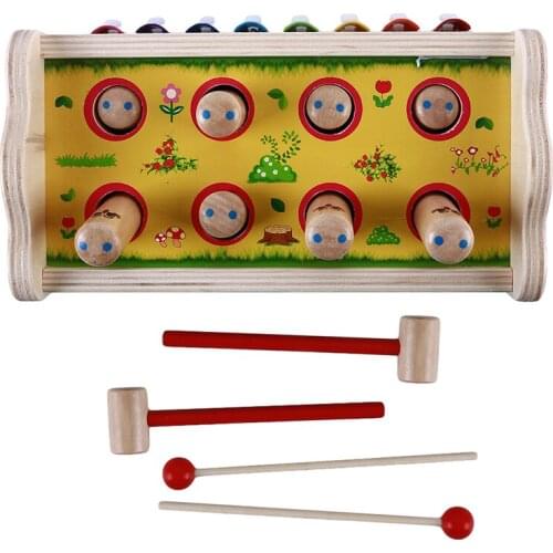 Creative Animal Themed Wooden Hamster Large Children Playing Table Playing Piano Musical Toy Puzzle childrens Toys