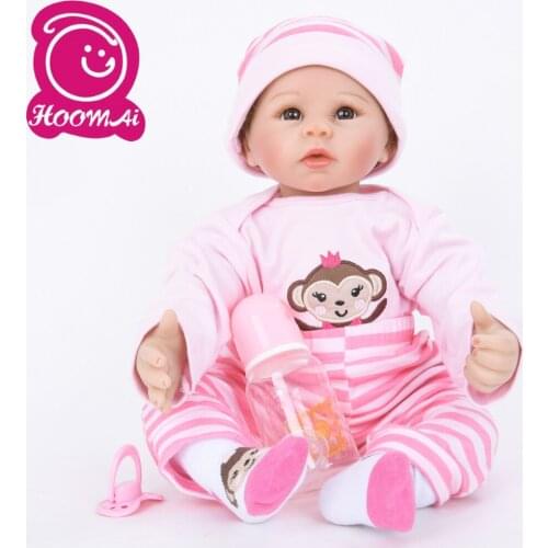 45CM Fantasy Bebe Reborn Newborn Baby Dolls Soft Silicone Stuffed Collectible Baby Toy Doll For Toddler Christmas Present 18Inch