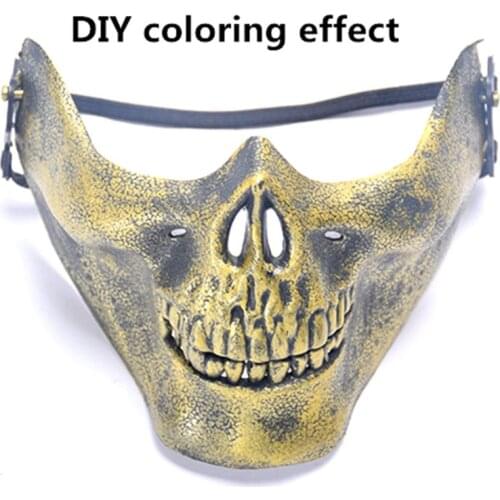 Halloween Mask Skull Skeleton Mask Full Face Protector for Cosplay Masquerade Pa 63HE