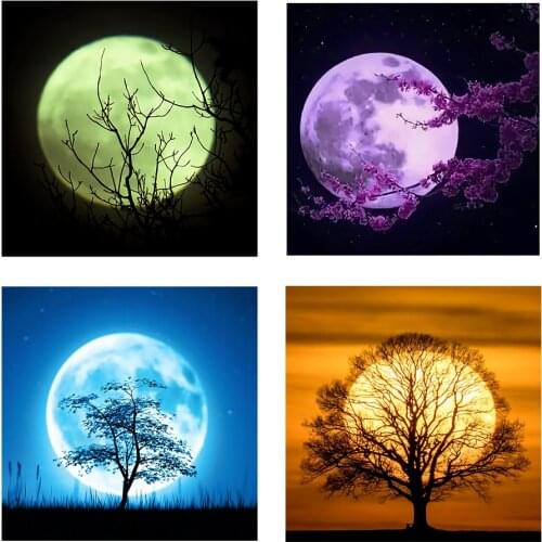 Moon Series DIY 5D Diamond Painting Full Round Drill Diamond Painting Craft Home Decoration Gift Diamond Painting Kit 30x30cm