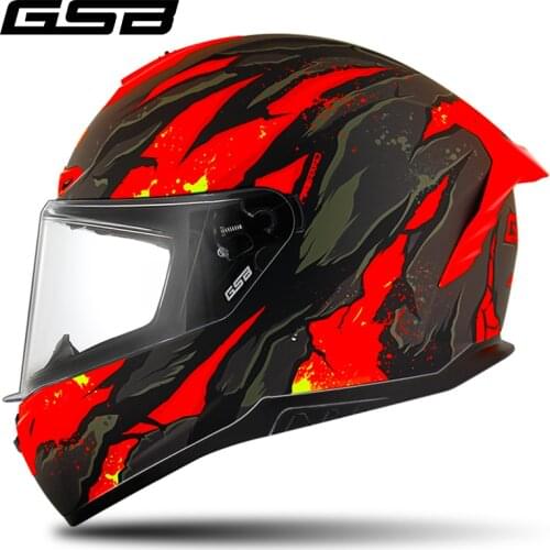 GSB S-361 Full Face Motorcycle Helmet ABS Shell Women Man With Removable Inner Pads Casco Moto Capacete de Motocicleta