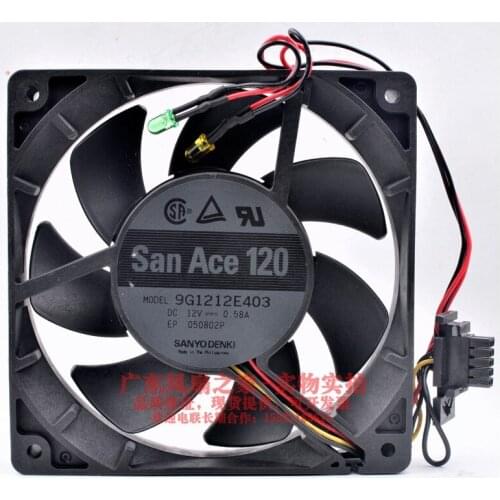 New 12025 12CM 9G1212E403 12V 0.58A double ball air volume cooling fan