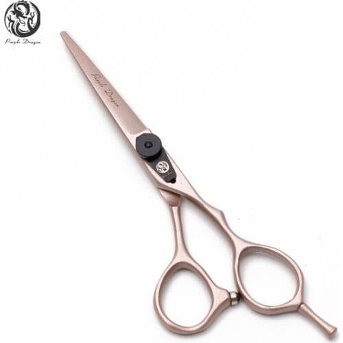 6" 17.5cm JP Stainless Rose Gold Purple Dragon Barber Scissors Cutting Shears Thinning Scissors Professional Hair Scissors Z9015
